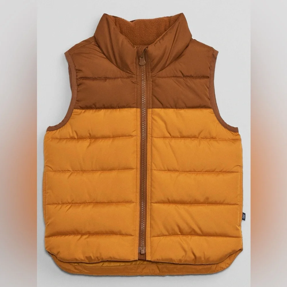 babyGAP ColdControl Colorblock Puffer Vest 2T Water Resistant Recycled Fill